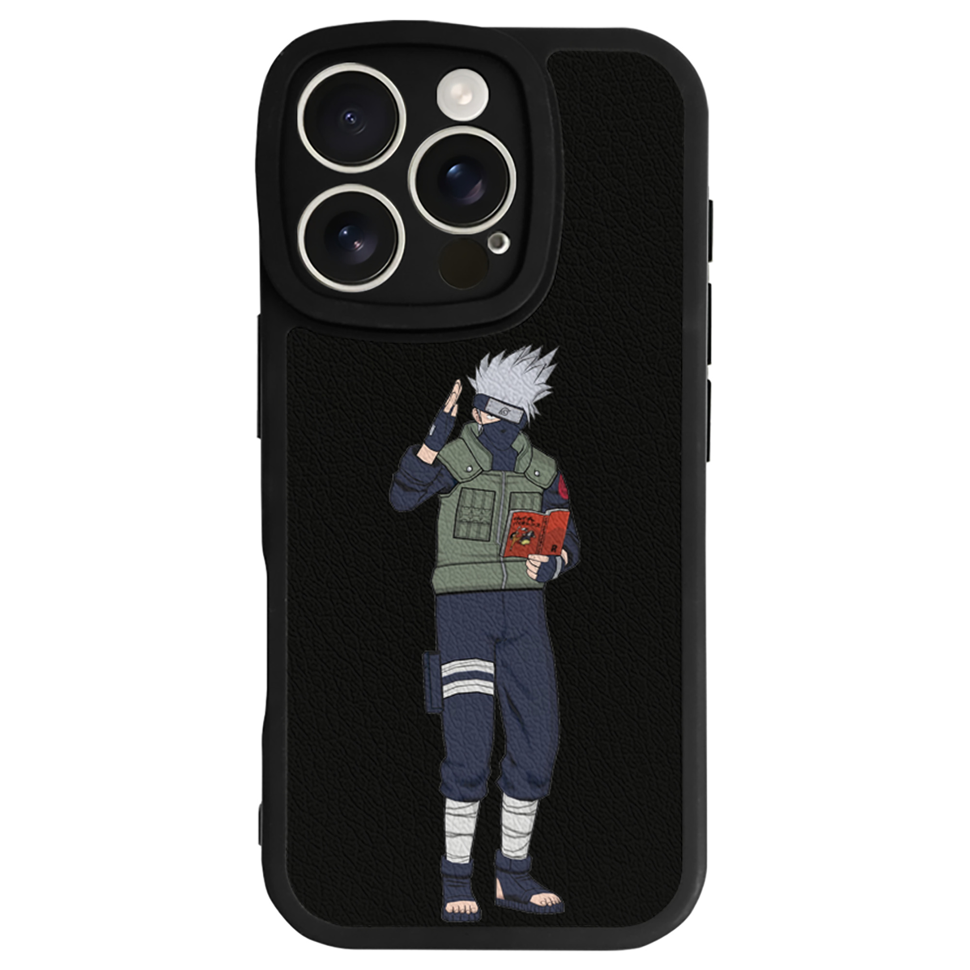（画像用） NARUTO -ナルト- はたけ カカシ Hatake Kakashi 【iPhone 16シリーズ対応】シリコンスマホケース（レザー調） 材質：シリコン